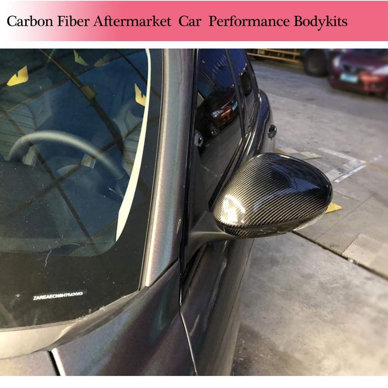 MCARCAR KIT Carbon Fiber Mirror Cover Caps Fit for Alfa Romeo Giulia Sedan 2015-2020 Add-on Factory Outlet CF Side Rearview Mirror Caps Car Exterior Outside Shell - Image 2